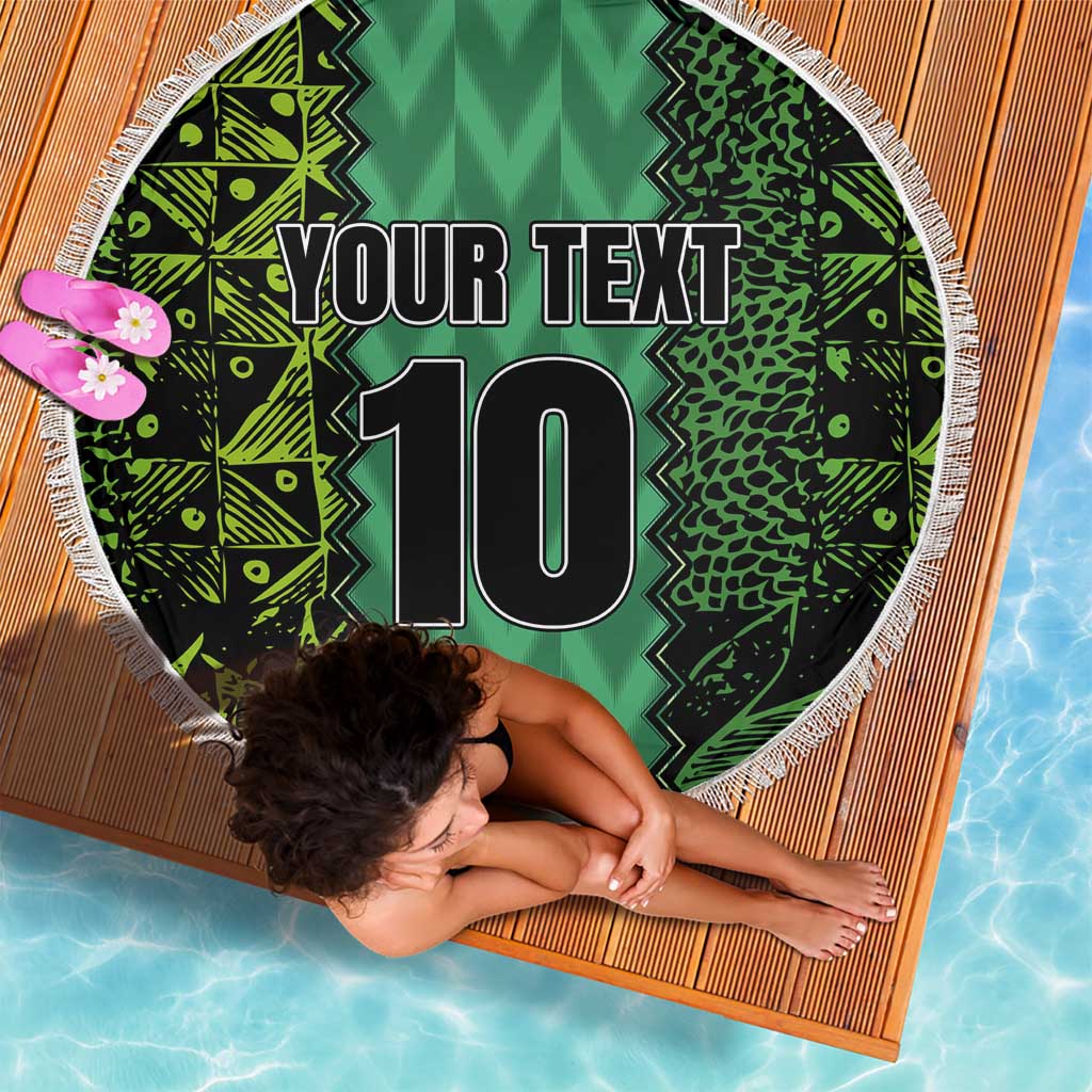 Custom Nigeria Football Champion 2024 Beach Blanket - Wonder Print Shop