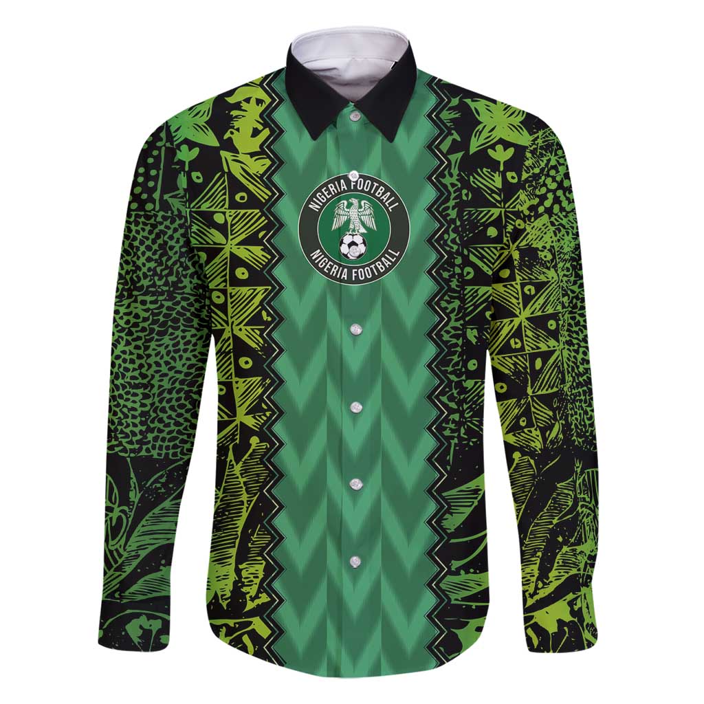 Custom Nigeria Football Champion 2024 Family Matching Long Sleeve Bodycon Dress and Hawaiian Shirt - Wonder Print Shop