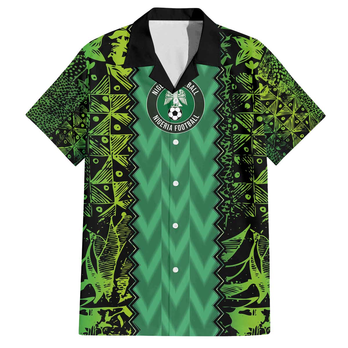 Custom Nigeria Football Champion 2024 Family Matching Off Shoulder Short Dress and Hawaiian Shirt - Wonder Print Shop