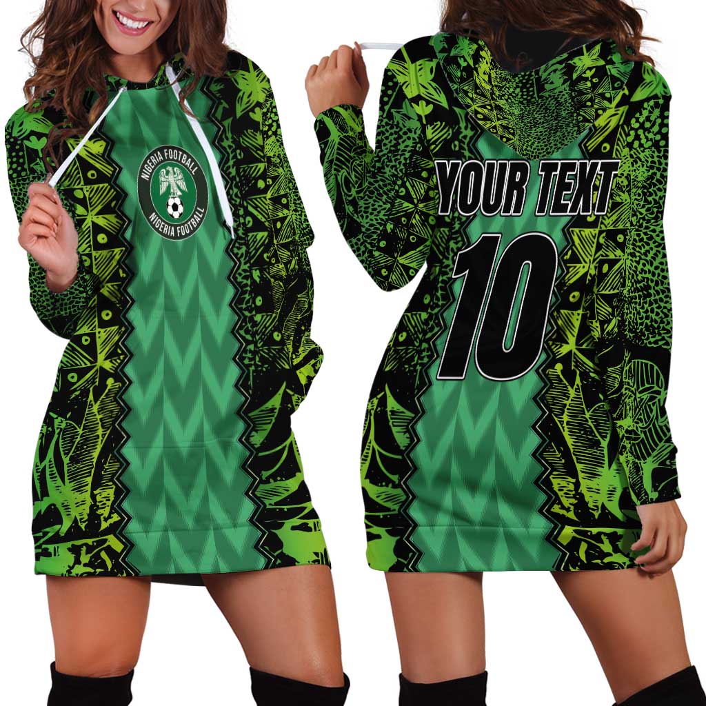 Custom Nigeria Football Champion 2024 Hoodie Dress - Wonder Print Shop