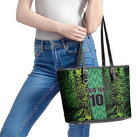 Custom Nigeria Football Champion 2024 Leather Tote Bag - Wonder Print Shop