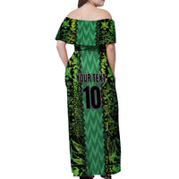 Custom Nigeria Football Champion 2024 Off Shoulder Maxi Dress - Wonder Print Shop