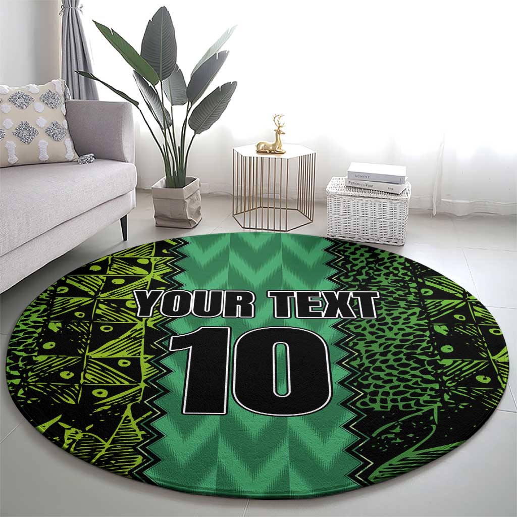 Custom Nigeria Football Champion 2024 Round Carpet