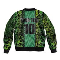 Custom Nigeria Football Champion 2024 Sleeve Zip Bomber Jacket - Wonder Print Shop