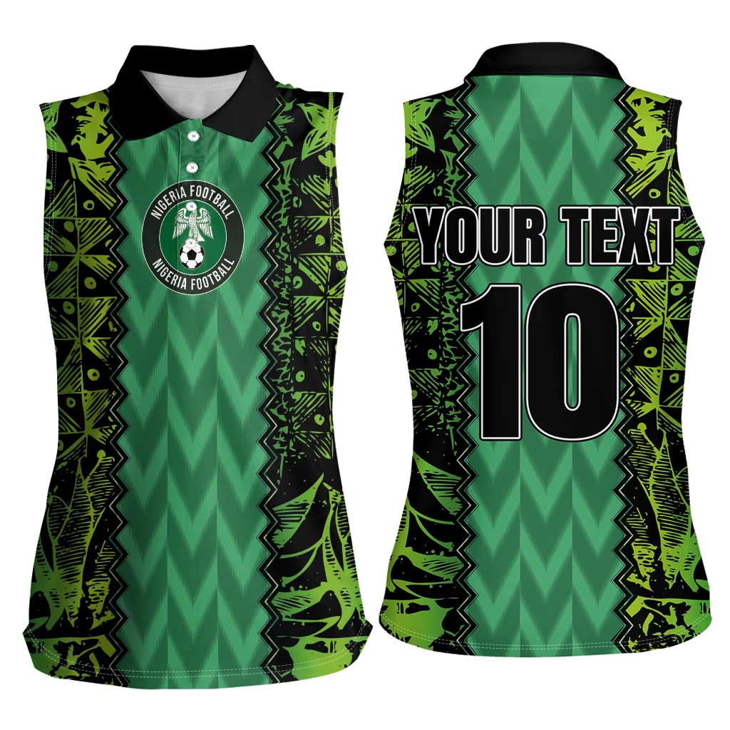 Custom Nigeria Football Champion 2024 Women Sleeveless Polo Shirt - Wonder Print Shop