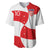 Custom Croatia National Football Baseball Jersey Reds and Whites Checkered - Wonder Print Shop