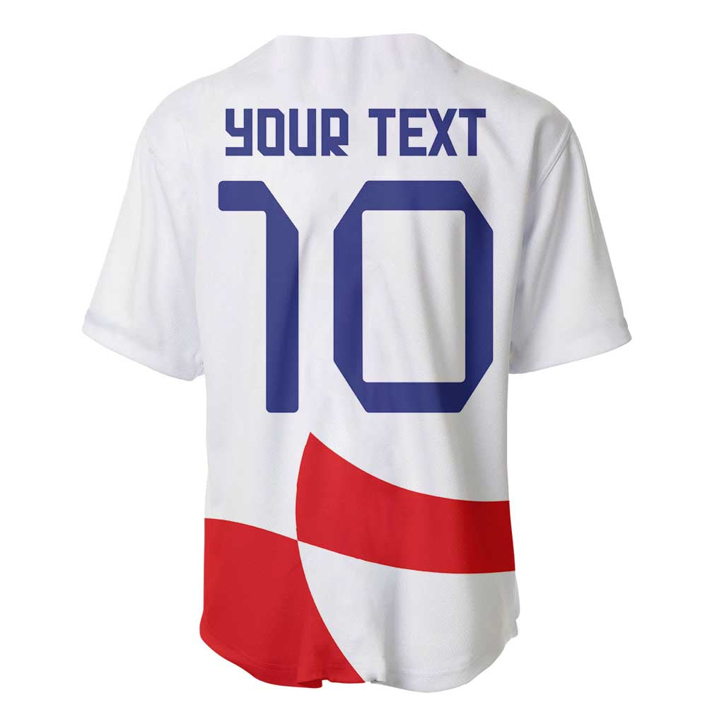 Custom Croatia National Football Baseball Jersey Reds and Whites Checkered - Wonder Print Shop