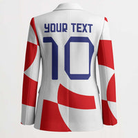 Custom Croatia National Football Blazer Reds and Whites Checkered - Wonder Print Shop