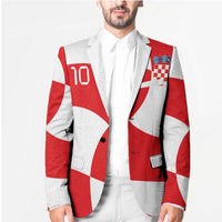 Custom Croatia National Football Blazer Reds and Whites Checkered - Wonder Print Shop