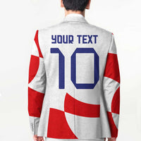 Custom Croatia National Football Blazer Reds and Whites Checkered - Wonder Print Shop