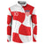 Custom Croatia National Football Button Sweatshirt Reds and Whites Checkered - Wonder Print Shop