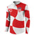 Custom Croatia National Football Button Sweatshirt Reds and Whites Checkered - Wonder Print Shop