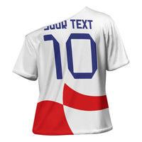 Custom Croatia National Football Cross Shoulder Shirt Reds and Whites Checkered - Wonder Print Shop