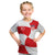 Custom Croatia National Football Kid T Shirt Reds and Whites Checkered - Wonder Print Shop