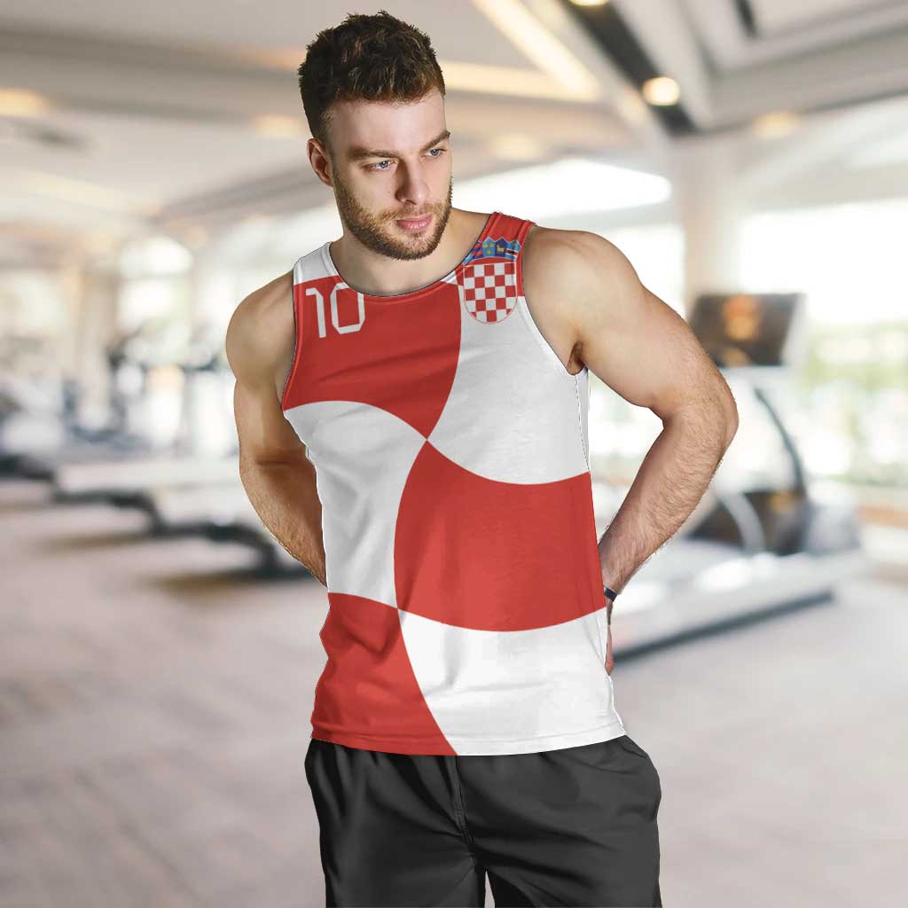 Custom Croatia National Football Men Tank Top Reds and Whites Checkered - Wonder Print Shop