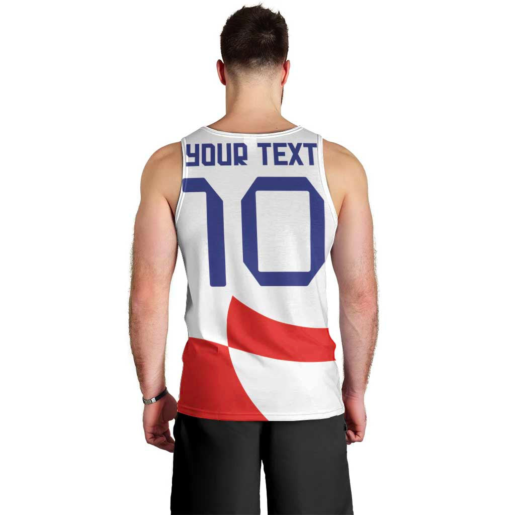 Custom Croatia National Football Men Tank Top Reds and Whites Checkered - Wonder Print Shop