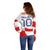 Custom Croatia National Football Off Shoulder Sweater Reds and Whites Checkered - Wonder Print Shop