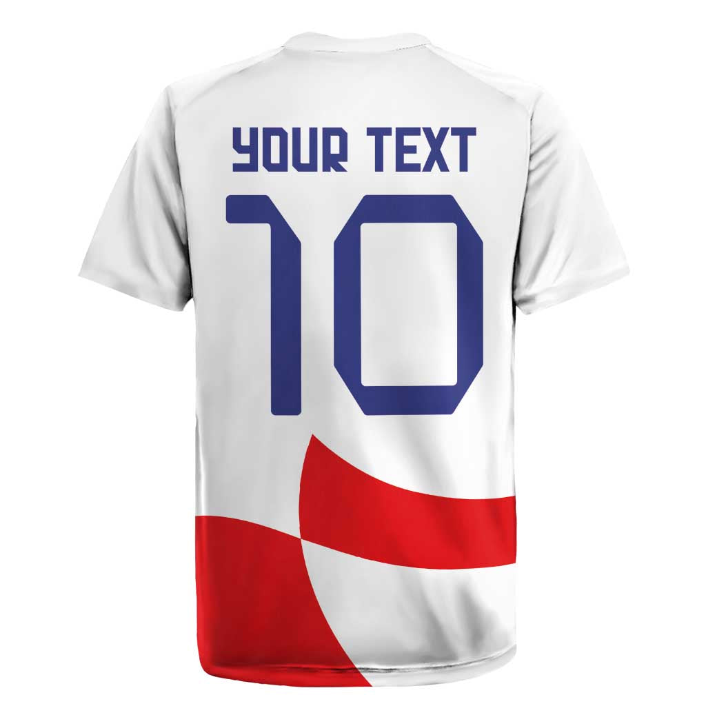 Custom Croatia National Football Rugby Jersey Reds and Whites Checkered - Wonder Print Shop