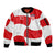 Custom Croatia National Football Sleeve Zip Bomber Jacket Reds and Whites Checkered - Wonder Print Shop