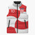 Custom Croatia National Football Sleeveless Puffer Jacket Reds and Whites Checkered - Wonder Print Shop