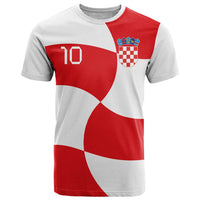 Custom Croatia National Football T Shirt Reds and Whites Checkered - Wonder Print Shop