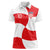 Custom Croatia National Football Women Polo Shirt Reds and Whites Checkered - Wonder Print Shop
