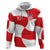 Custom Croatia National Football Zip Hoodie Reds and Whites Checkered - Wonder Print Shop