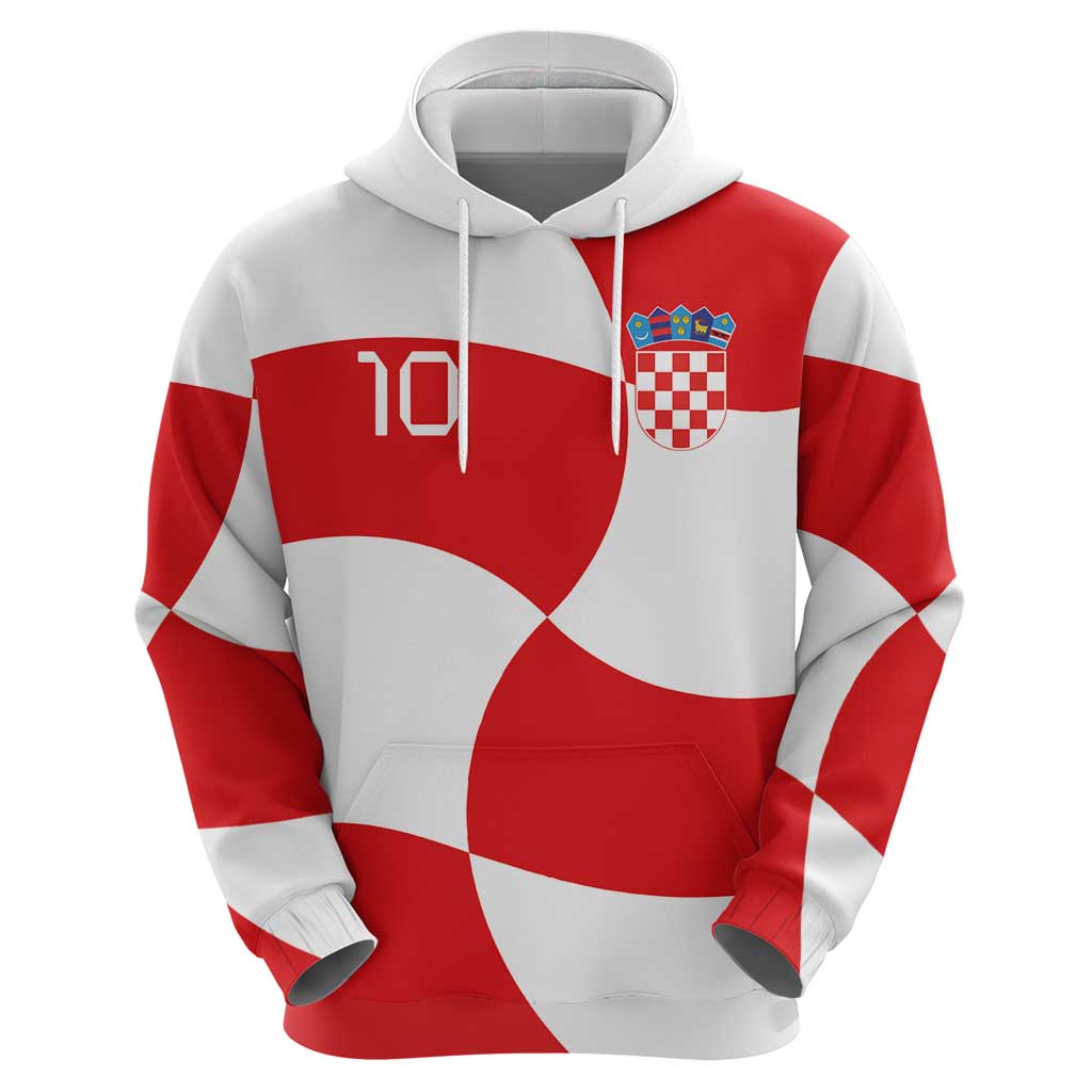 Custom Croatia National Football Zip Hoodie Reds and Whites Checkered - Wonder Print Shop