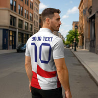 Custom Croatia National Football Zipper Polo Shirt Reds and Whites Checkered - Wonder Print Shop