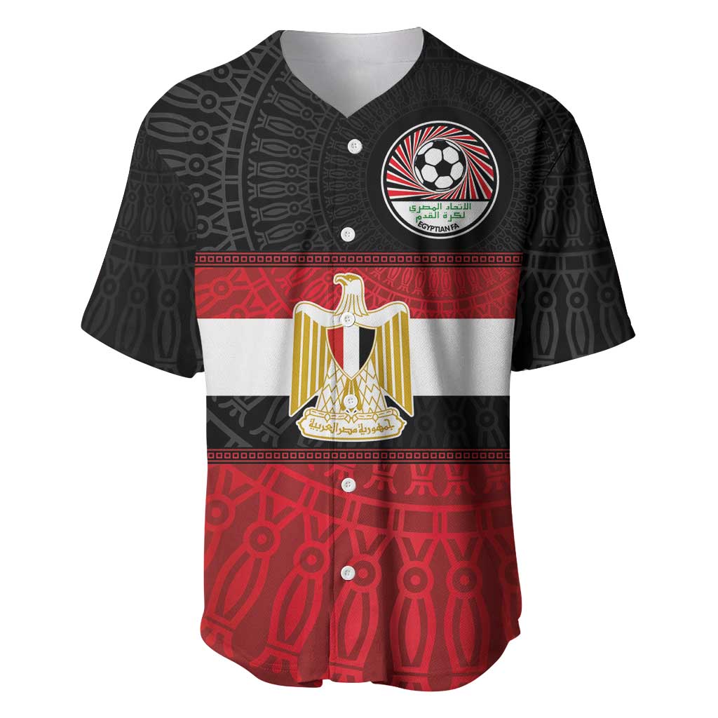 Custom Egypt National Football Baseball Jersey Egyptian Geometric and Flag - Wonder Print Shop