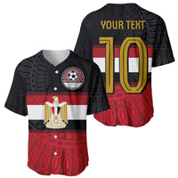 Custom Egypt National Football Baseball Jersey Egyptian Geometric and Flag - Wonder Print Shop