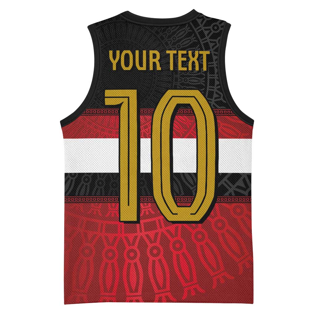Custom Egypt National Football Basketball Jersey Egyptian Geometric and Flag - Wonder Print Shop