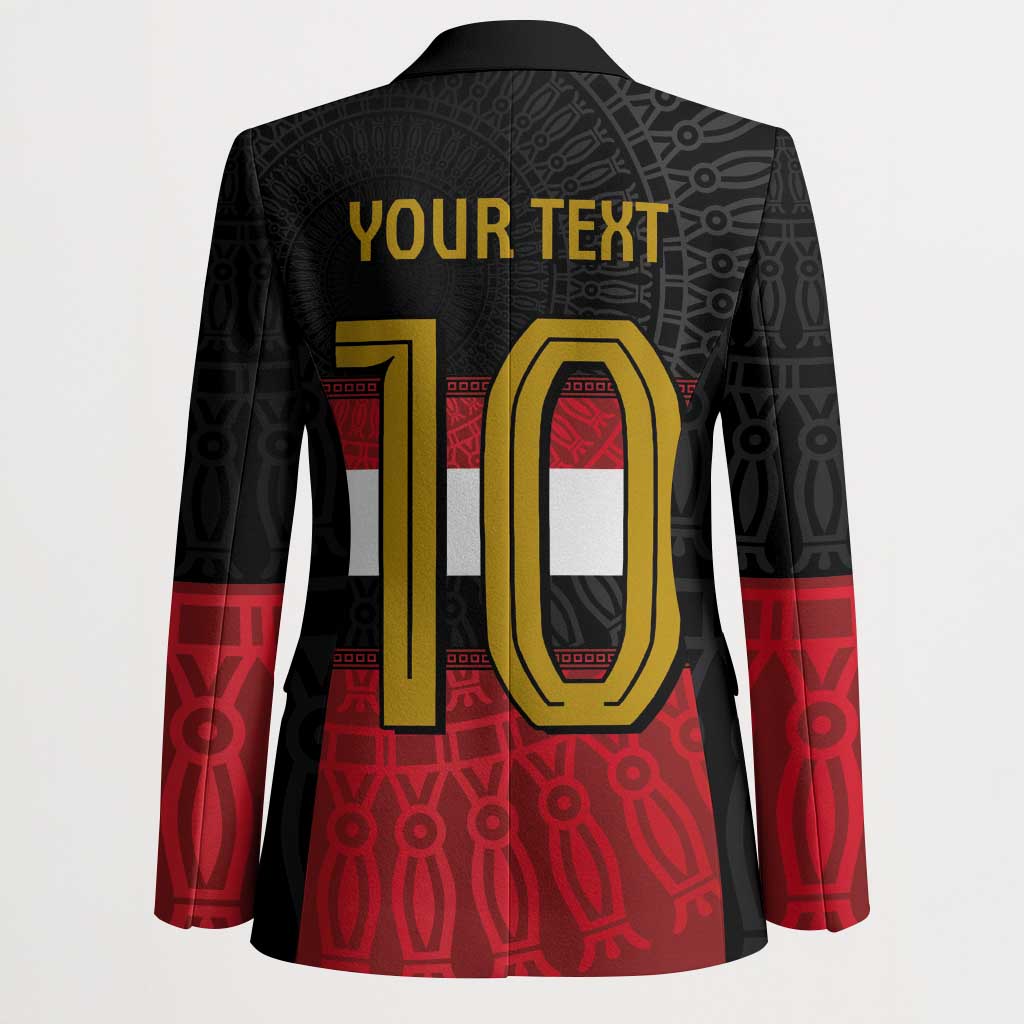 Custom Egypt National Football Blazer Egyptian Geometric and Flag - Wonder Print Shop