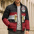Custom Egypt National Football Bomber Puffer Jacket Egyptian Geometric and Flag - Wonder Print Shop