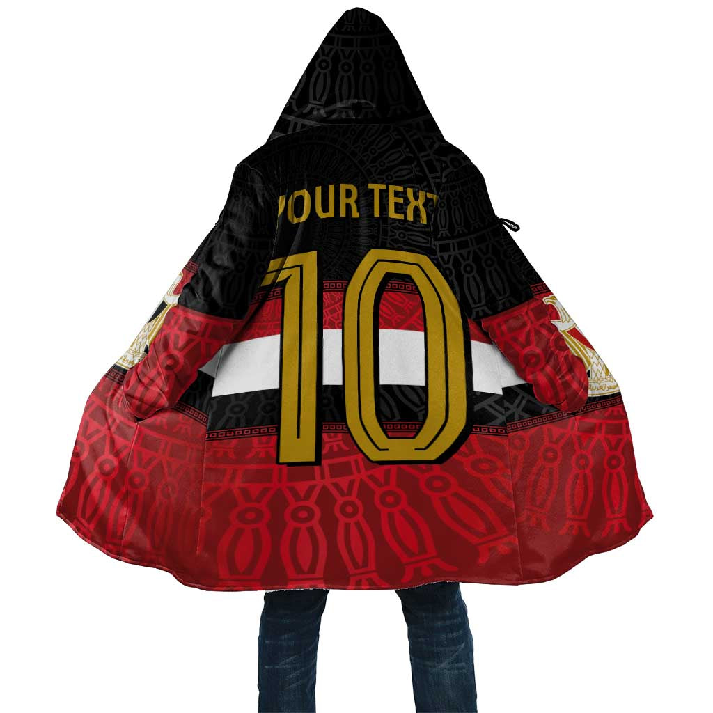 Custom Egypt National Football Cloak Egyptian Geometric and Flag - Wonder Print Shop