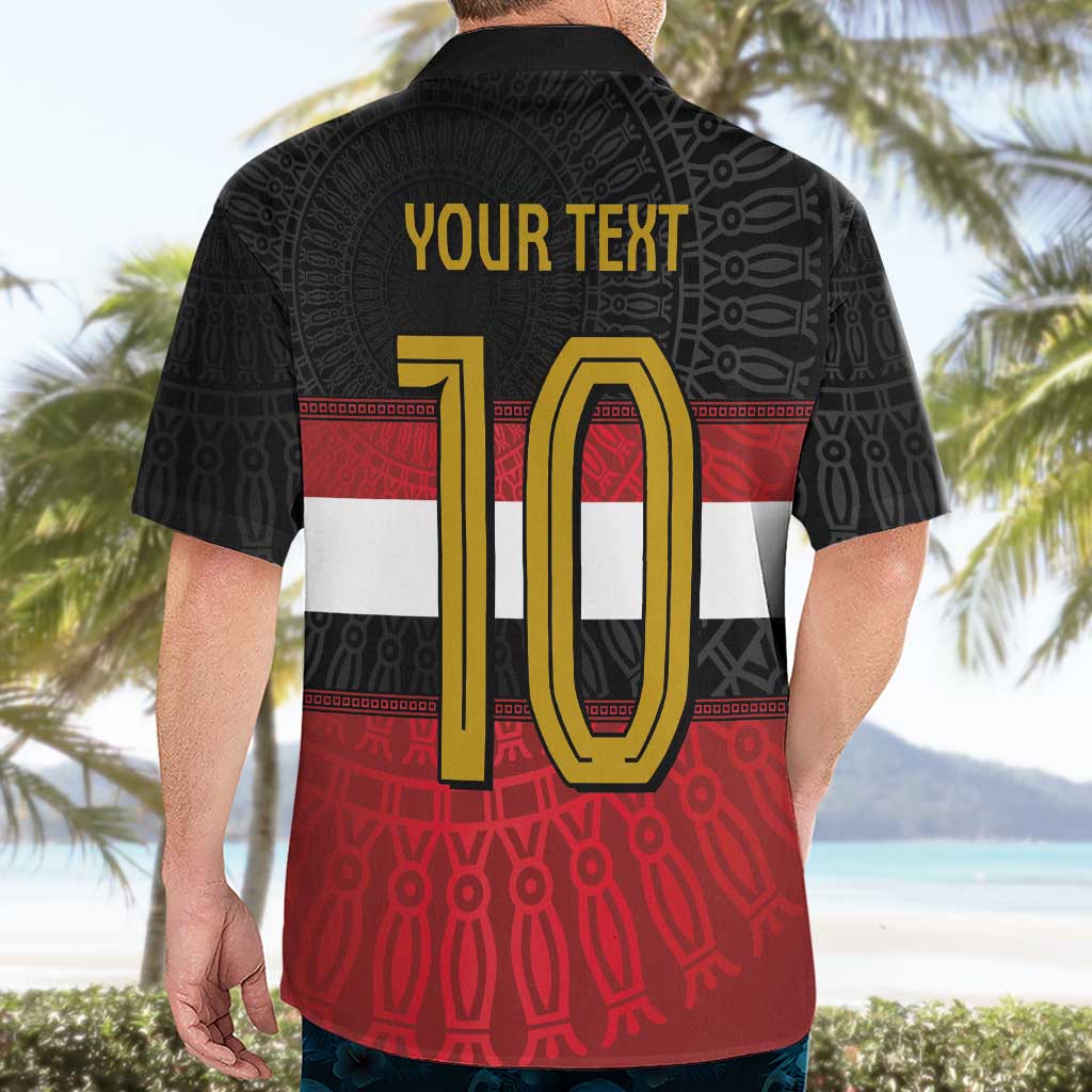 Custom Egypt National Football Hawaiian Shirt Egyptian Geometric and Flag - Wonder Print Shop