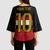 Custom Egypt National Football Kimono Sleeve Blouse Egyptian Geometric and Flag - Wonder Print Shop