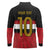 Custom Egypt National Football Long Sleeve Polo Shirt Egyptian Geometric and Flag - Wonder Print Shop
