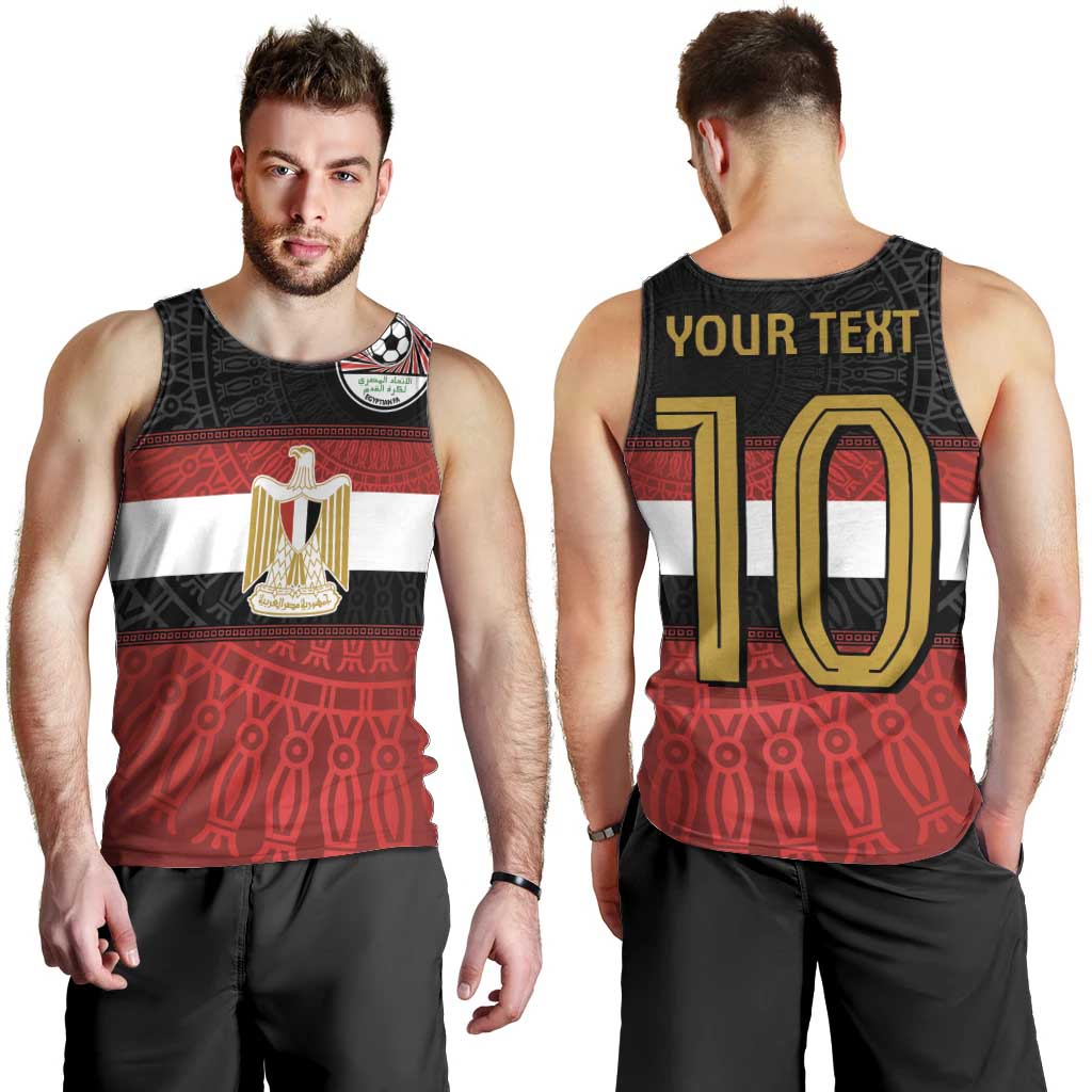 Custom Egypt National Football Men Tank Top Egyptian Geometric and Flag - Wonder Print Shop