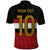 Custom Egypt National Football Polo Shirt Egyptian Geometric and Flag - Wonder Print Shop