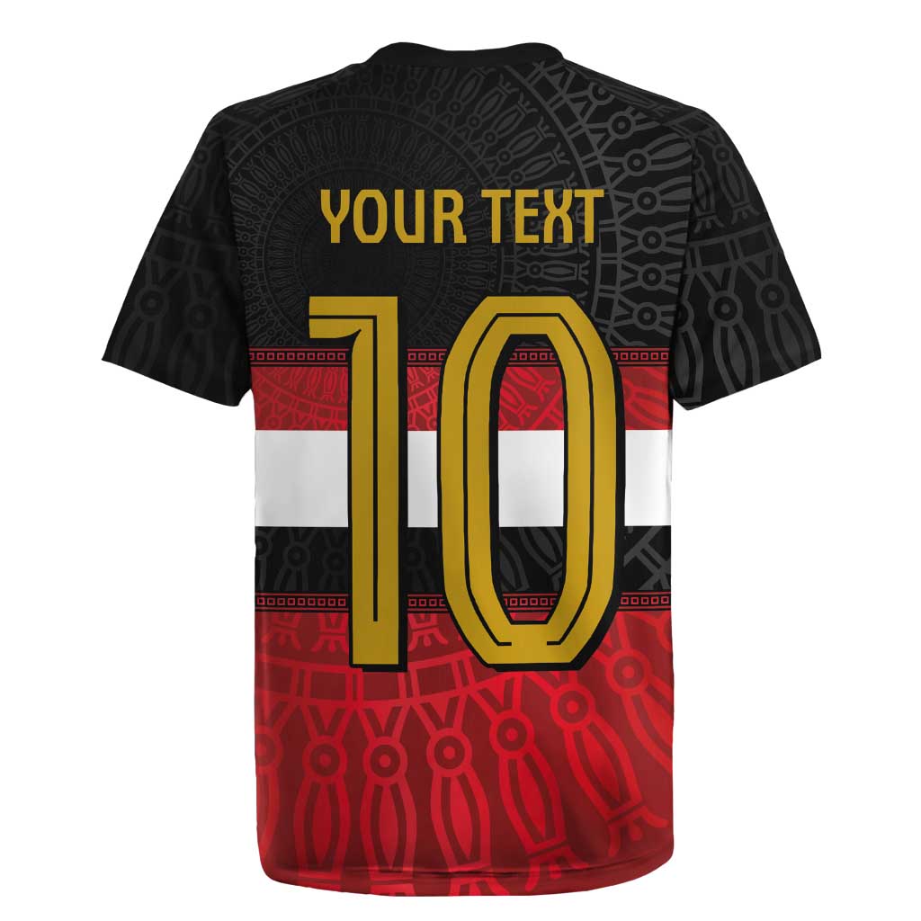 Custom Egypt National Football Rugby Jersey Egyptian Geometric and Flag - Wonder Print Shop
