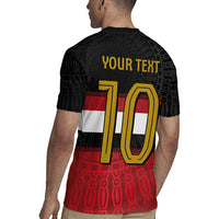Custom Egypt National Football Rugby Jersey Egyptian Geometric and Flag - Wonder Print Shop