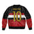 Custom Egypt National Football Sleeve Zip Bomber Jacket Egyptian Geometric and Flag - Wonder Print Shop