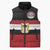 Custom Egypt National Football Sleeveless Puffer Jacket Egyptian Geometric and Flag - Wonder Print Shop