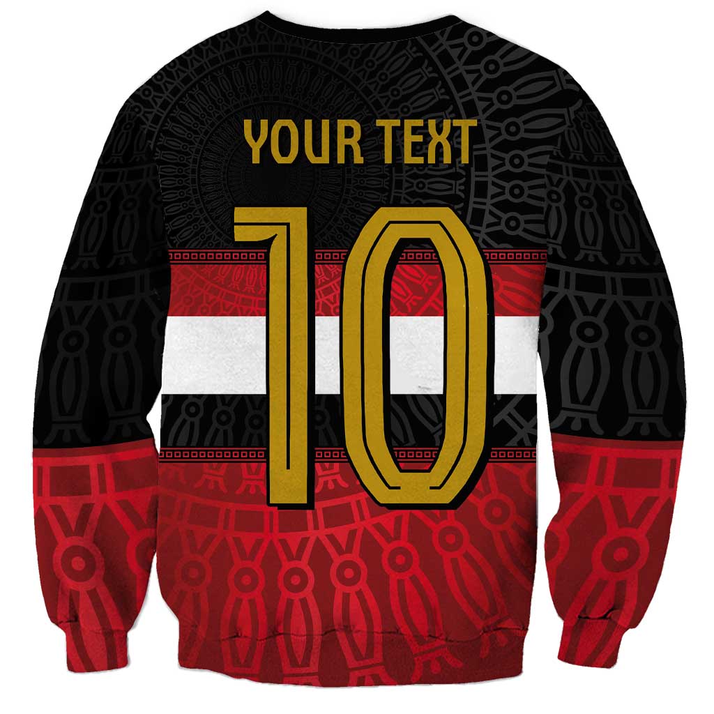 Custom Egypt National Football Sweatshirt Egyptian Geometric and Flag - Wonder Print Shop
