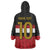 Custom Egypt National Football Wearable Blanket Hoodie Egyptian Geometric and Flag - Wonder Print Shop