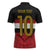 Custom Egypt National Football Zipper Polo Shirt Egyptian Geometric and Flag - Wonder Print Shop