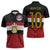 Custom Egypt National Football Zipper Polo Shirt Egyptian Geometric and Flag - Wonder Print Shop