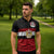 Custom Egypt National Football Zipper Polo Shirt Egyptian Geometric and Flag - Wonder Print Shop