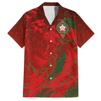 Custom Morocco National Football Hawaiian Shirt Atlas Lions Sporty Abstract Pattern - Wonder Print Shop